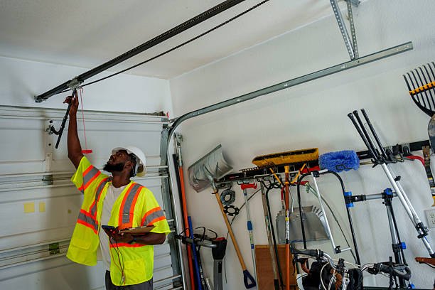 Professional Garage Door Panel Replacement technician working in Lancaster County County, SC